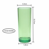 Good Quality Unbreakabe Eco 350ml beverage plastic straight tumbler