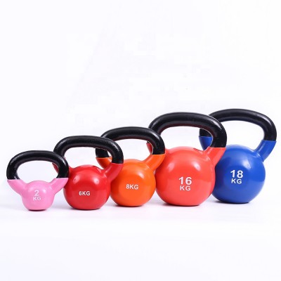 Men's and Women's Strength Training Vinyl Coated Kettlebells Weight for Muscle Exercise