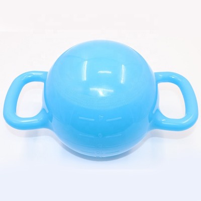 Portable Flat Bottom Yoga Exercise Balls Adjustable Weigh tNon-Slip Double Ear Handle Dumbbells Water Filled Kettlebells