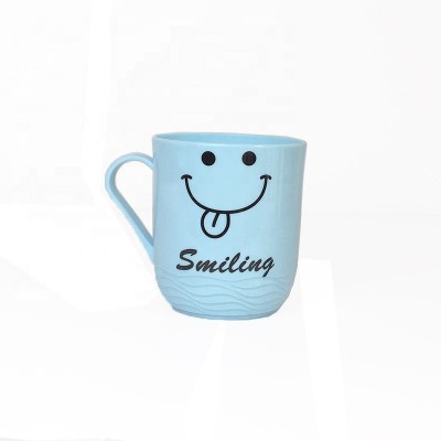 12oz Drinkware  Custom Plastic Kids Cups Smiley Unique Coffee Mugs for Birthday, Party Favors and Gifts