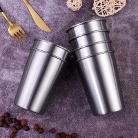 Kids Stainless Steel Cups Shatterproof Drinking Glasses Metal Pint Cup Tumblers